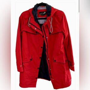 ARCTIC EXPEDITIONS Red and Blue Waterproof Insulated Rain Coat, Size S